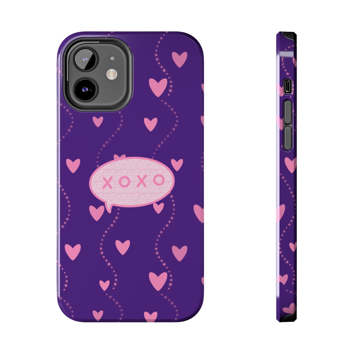 XOXO Pink Heart Phone Case (iPhone)