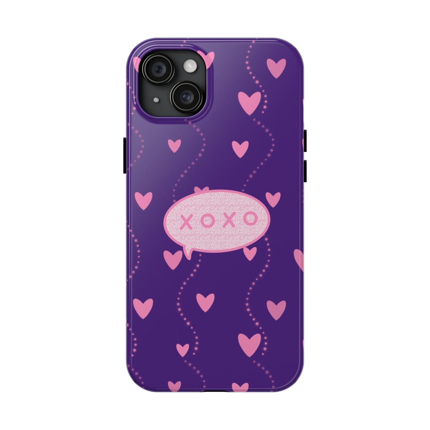 XOXO Pink Heart Phone Case (iPhone)