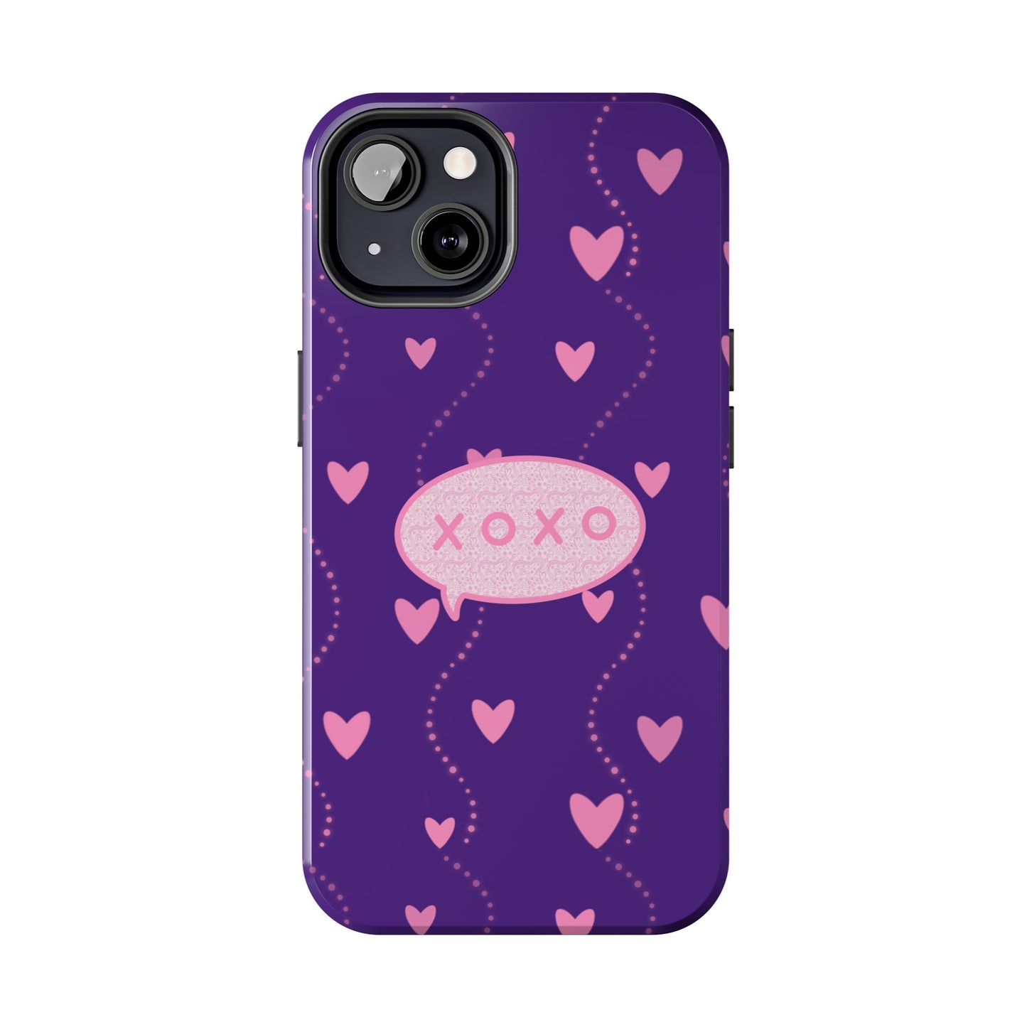 XOXO Pink Heart Phone Case (iPhone)