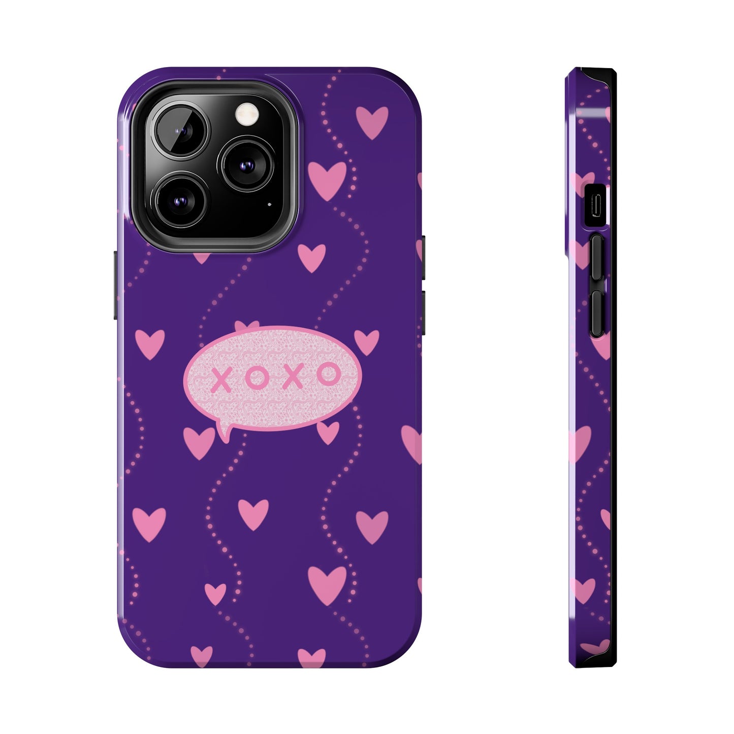 XOXO Pink Heart Phone Case (iPhone)