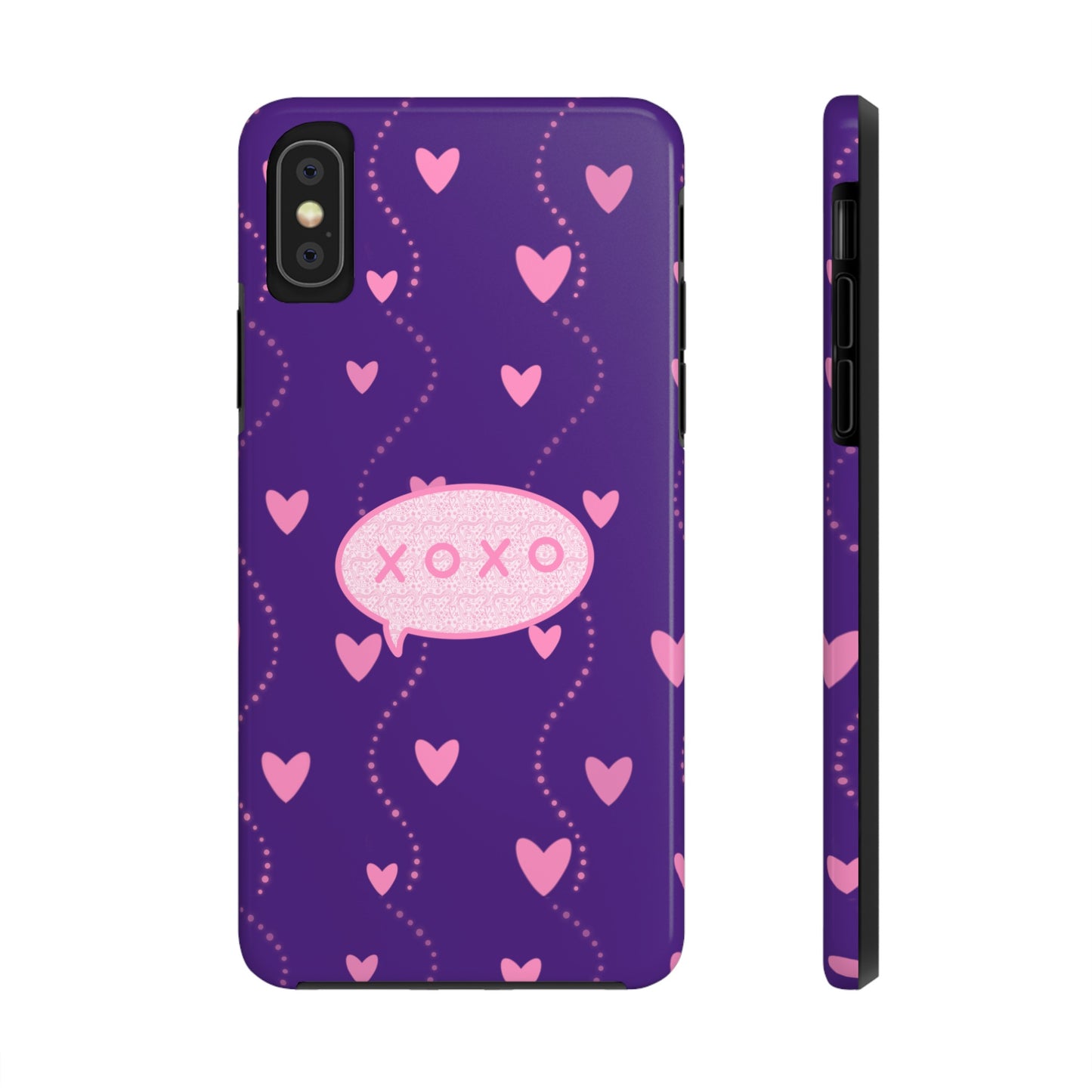 XOXO Pink Heart Phone Case (iPhone)