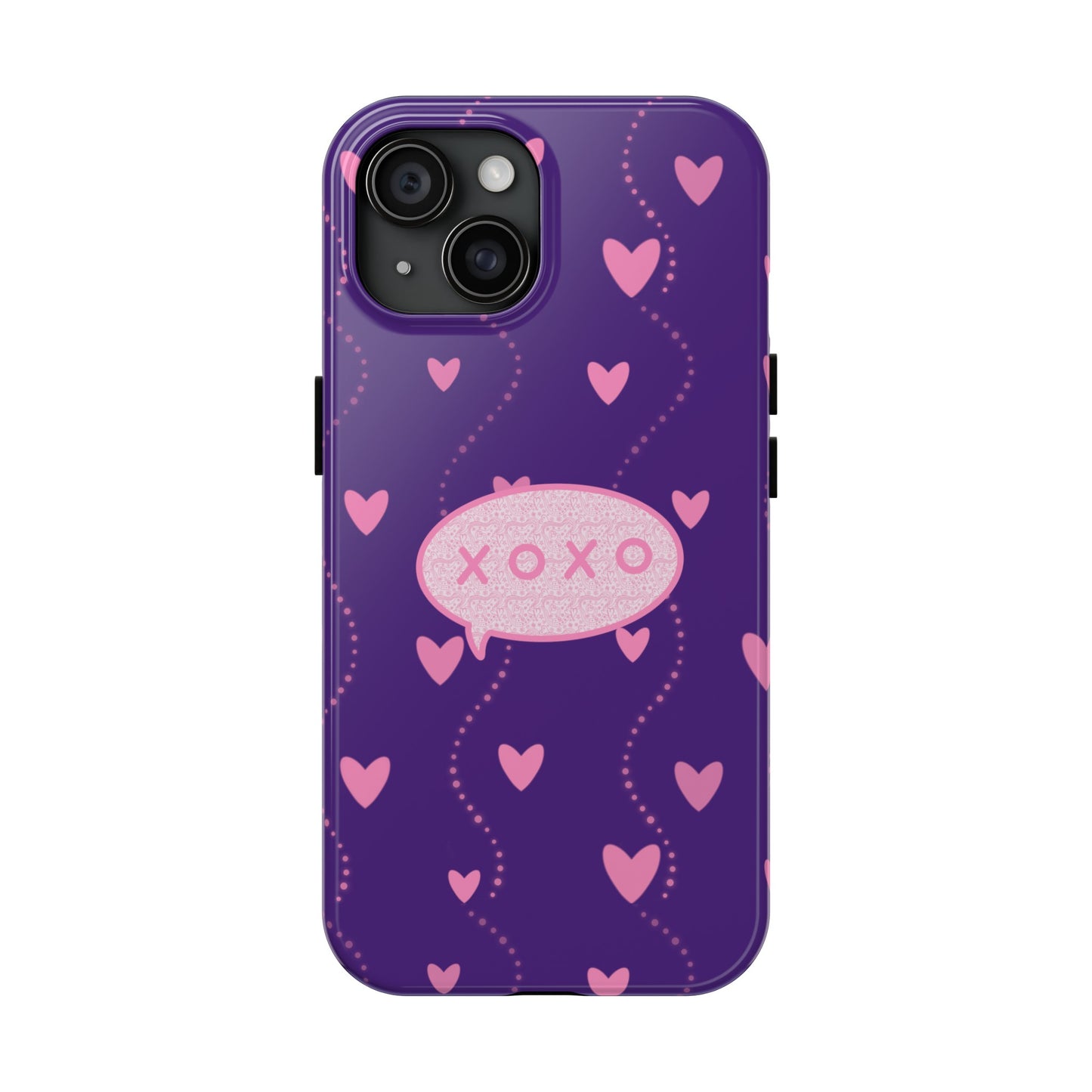 XOXO Pink Heart Phone Case (iPhone)