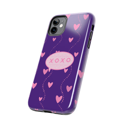 XOXO Pink Heart Phone Case (iPhone)