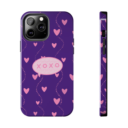 XOXO Pink Heart Phone Case (iPhone)