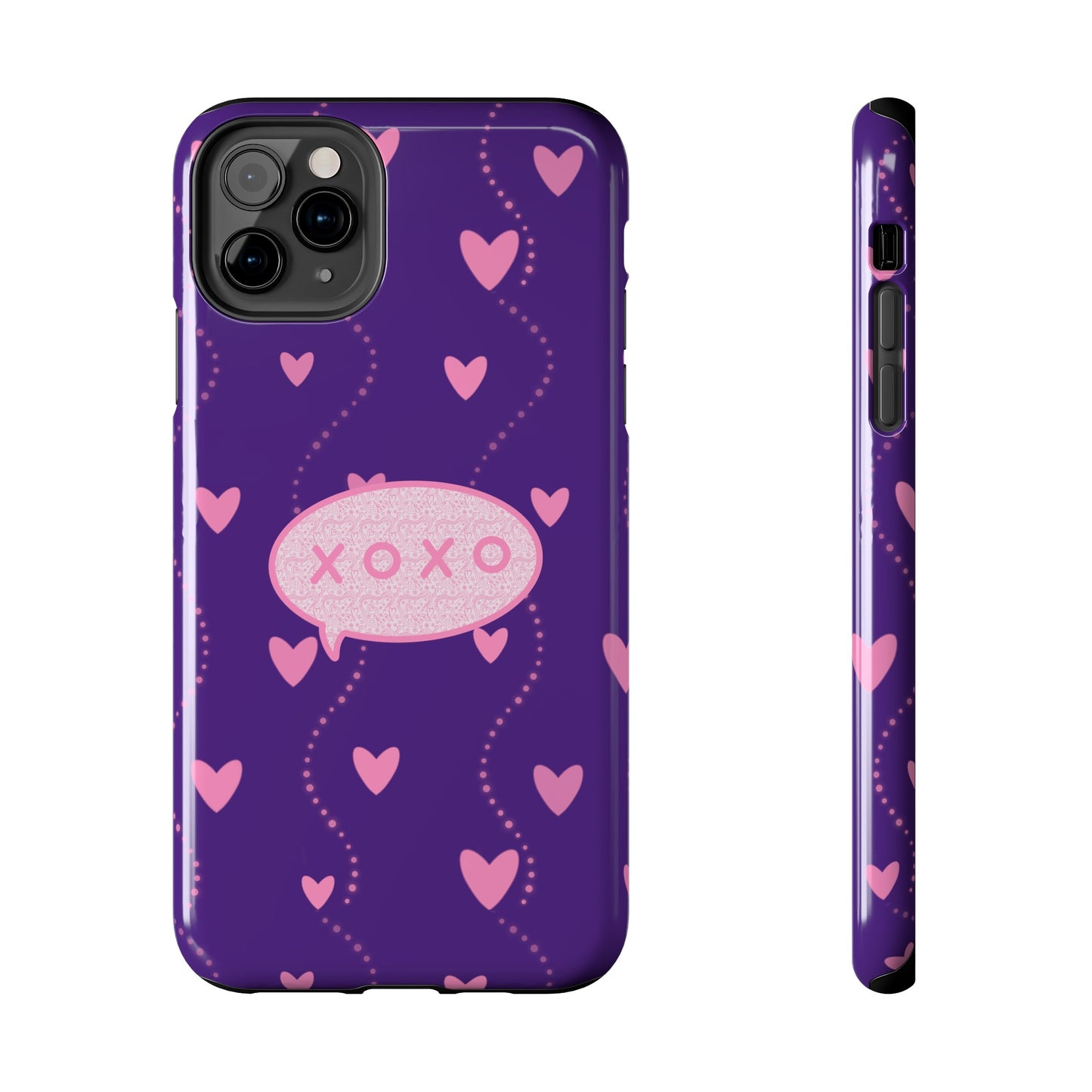 XOXO Pink Heart Phone Case (iPhone)