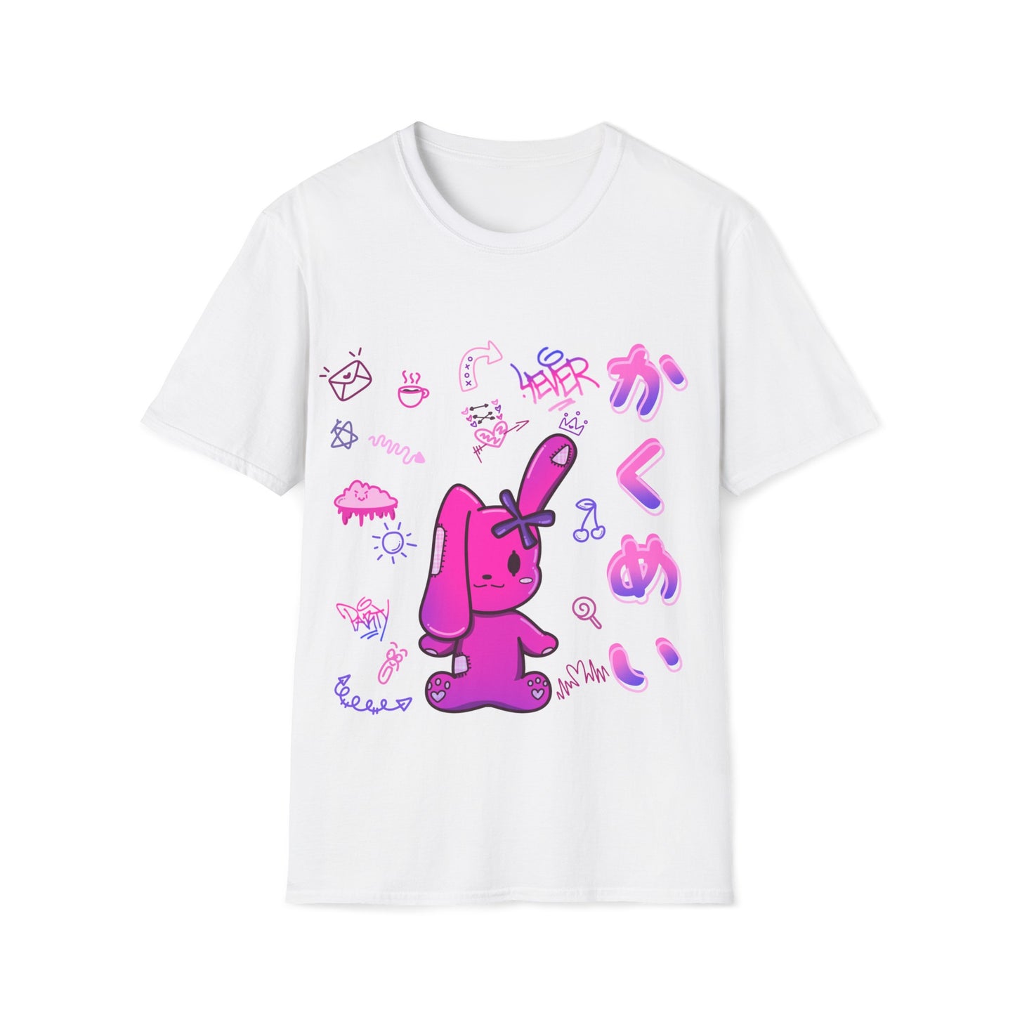 Hot Pink Harajuku X Bunny T Shirt