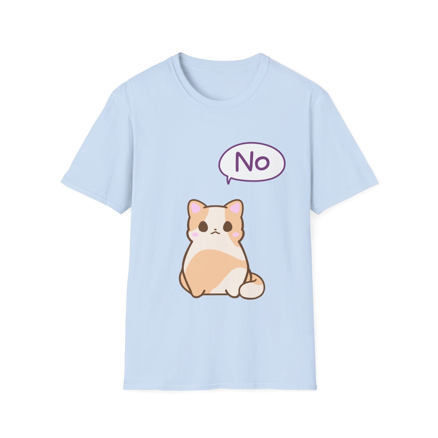 Silly Cat Saying No T Shirt