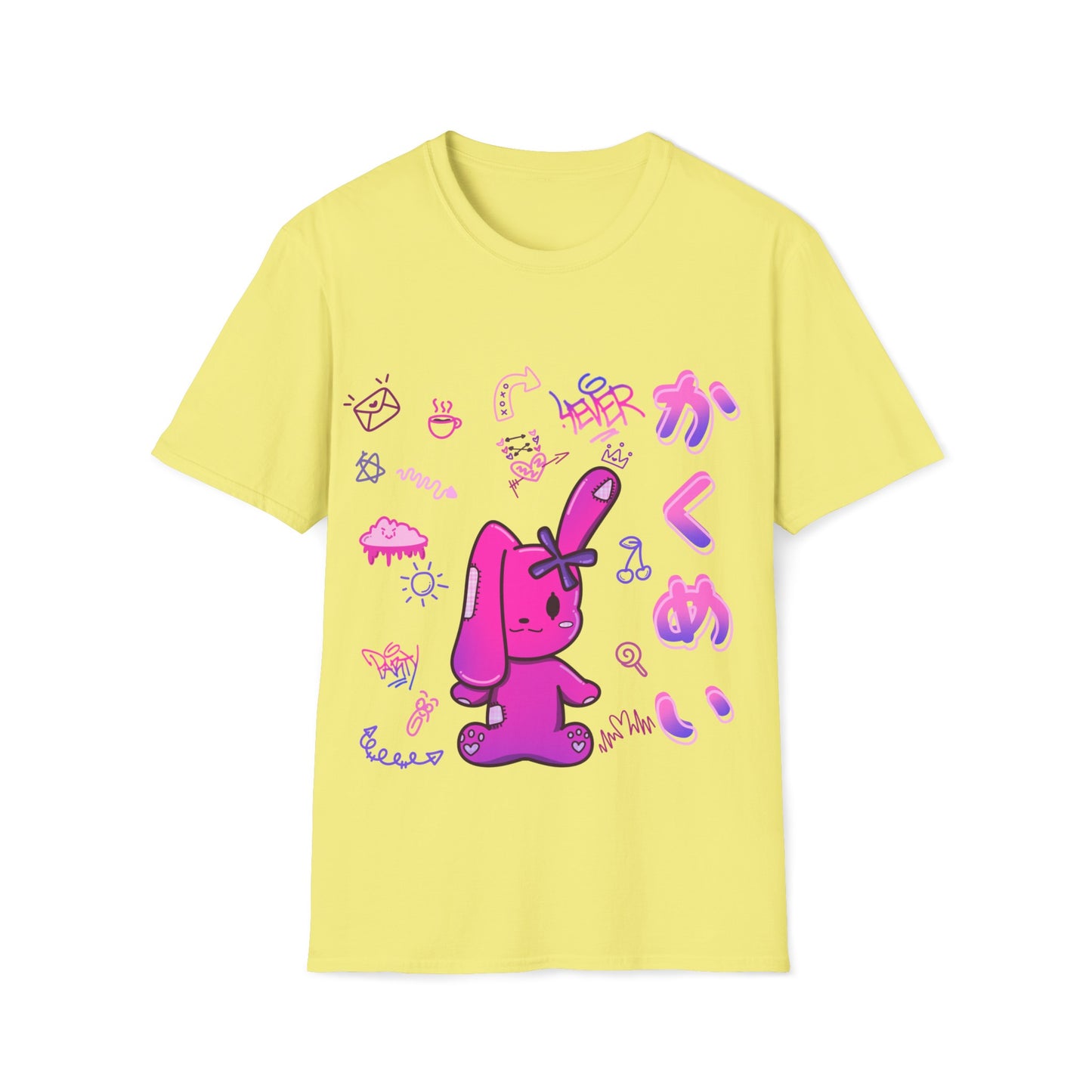 Hot Pink Harajuku X Bunny T Shirt