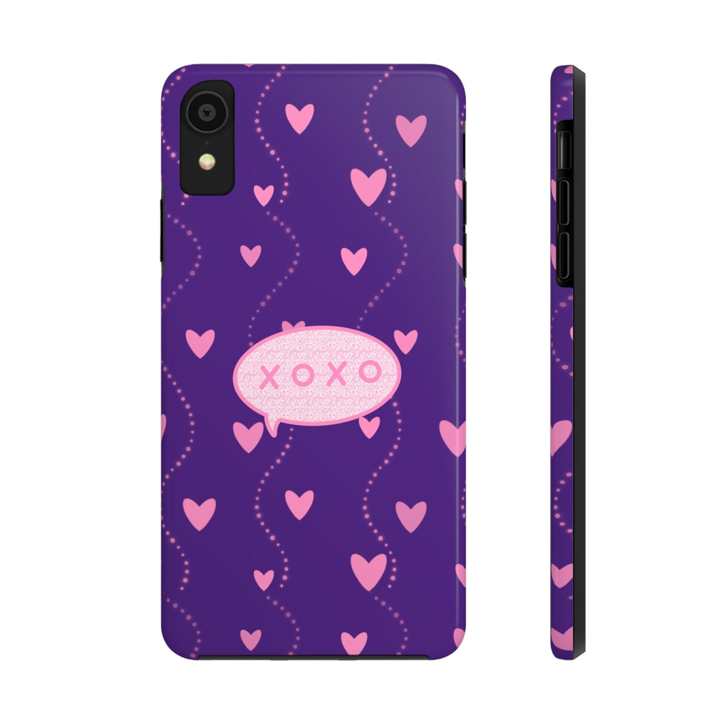 XOXO Pink Heart Phone Case (iPhone)