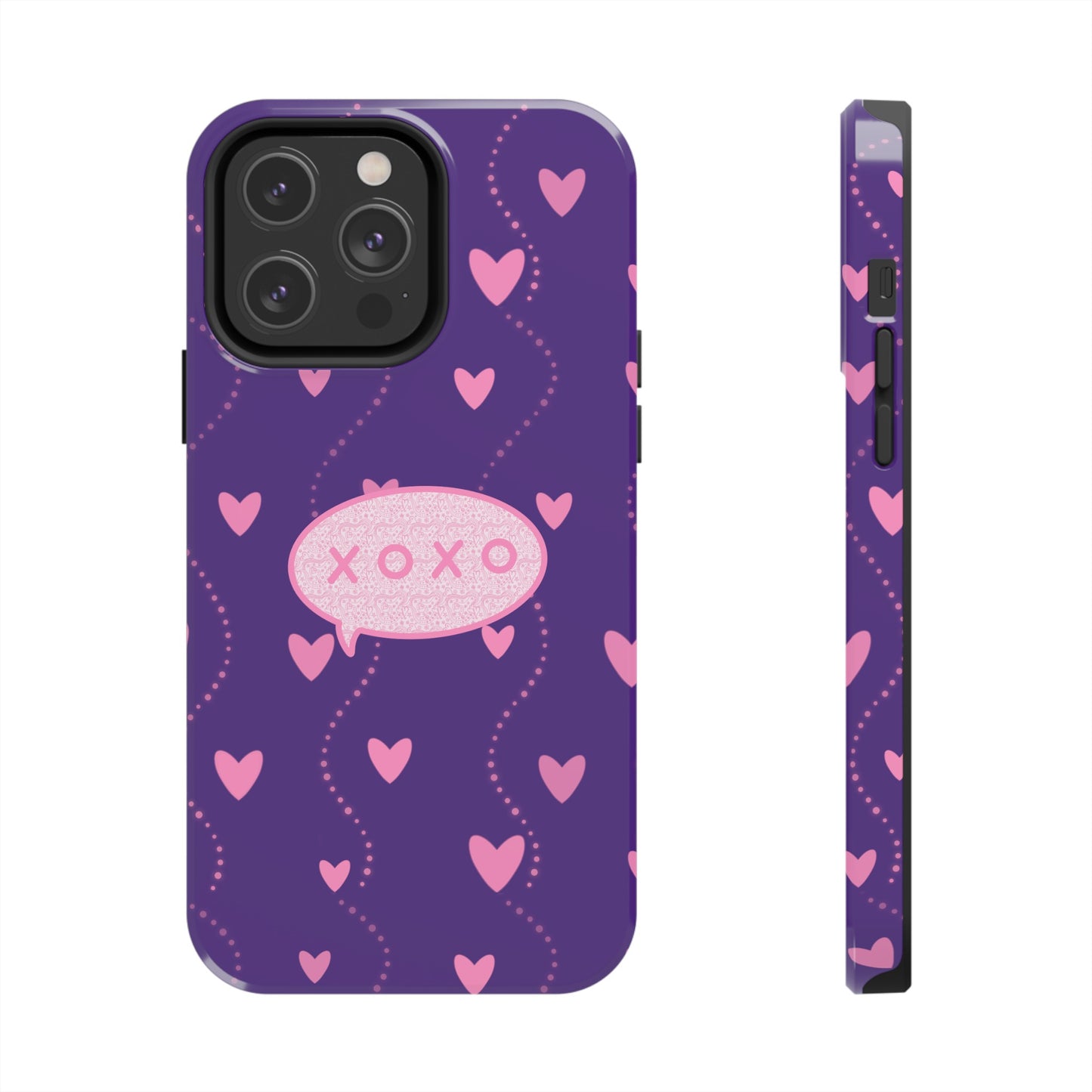 XOXO Pink Heart Phone Case (iPhone)