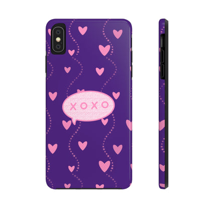 XOXO Pink Heart Phone Case (iPhone)