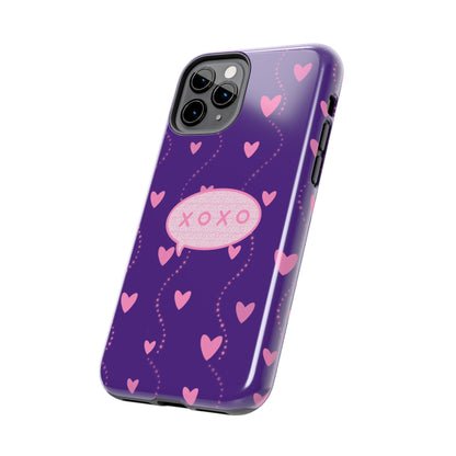 XOXO Pink Heart Phone Case (iPhone)