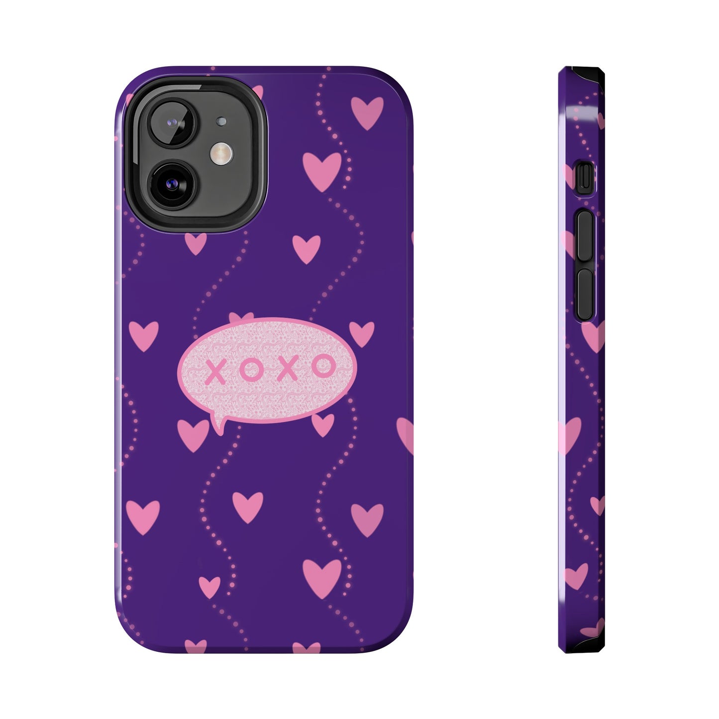 XOXO Pink Heart Phone Case (iPhone)