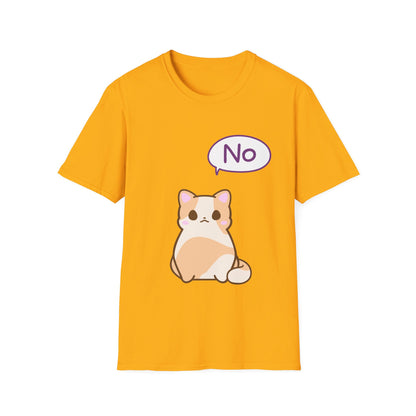 Silly Cat Saying No T Shirt