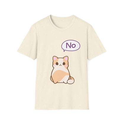 Silly Cat Saying No T Shirt