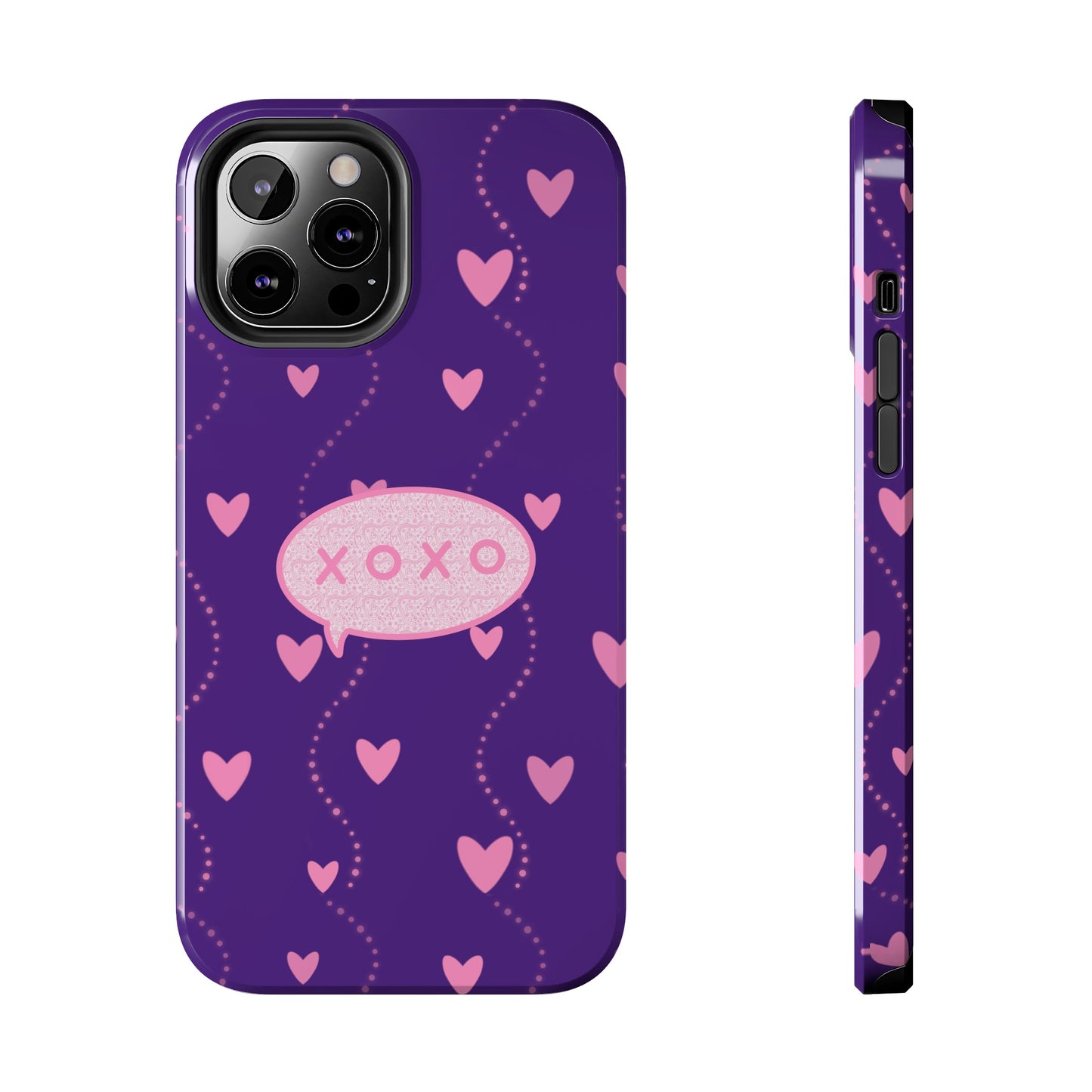 XOXO Pink Heart Phone Case (iPhone)