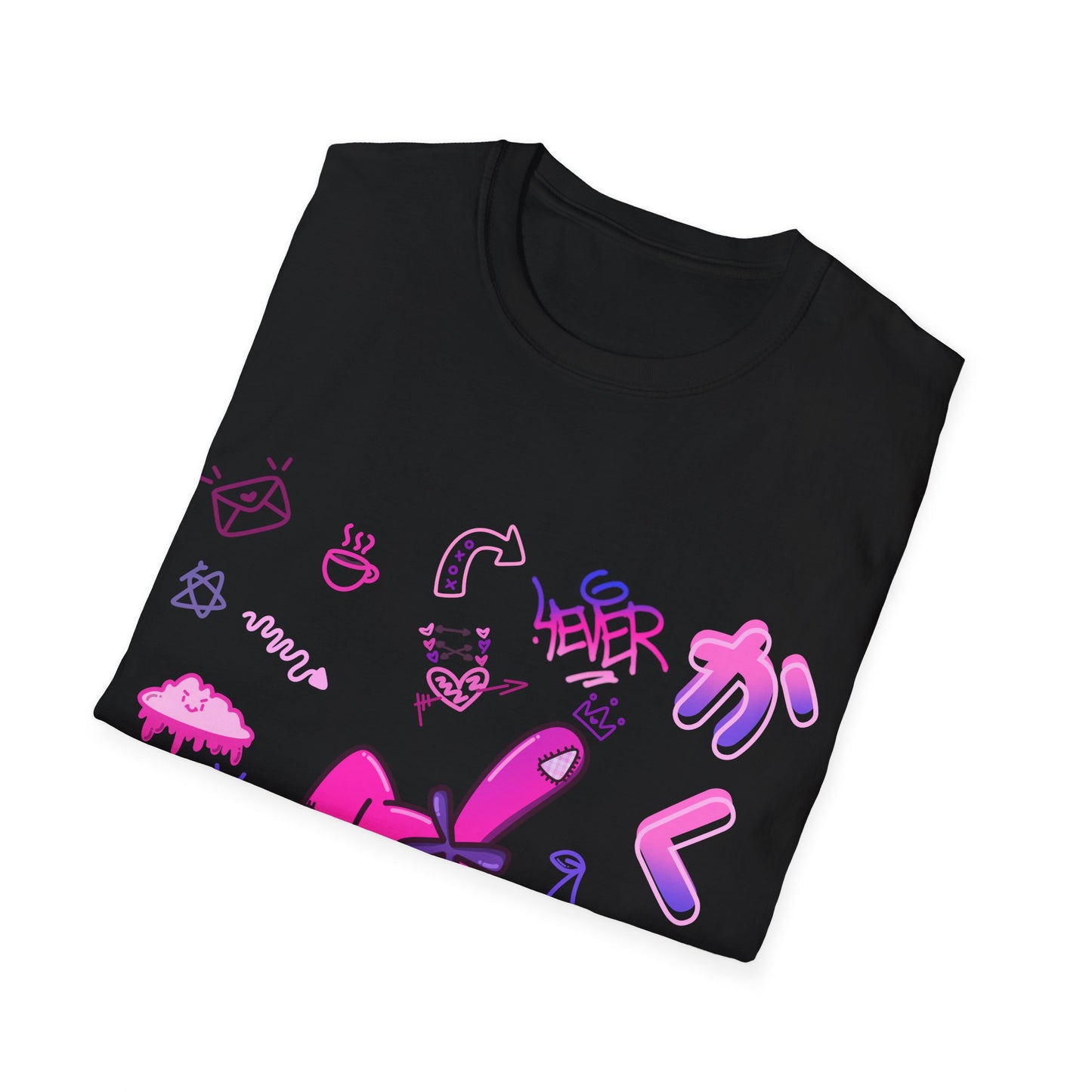 Hot Pink Harajuku X Bunny T Shirt