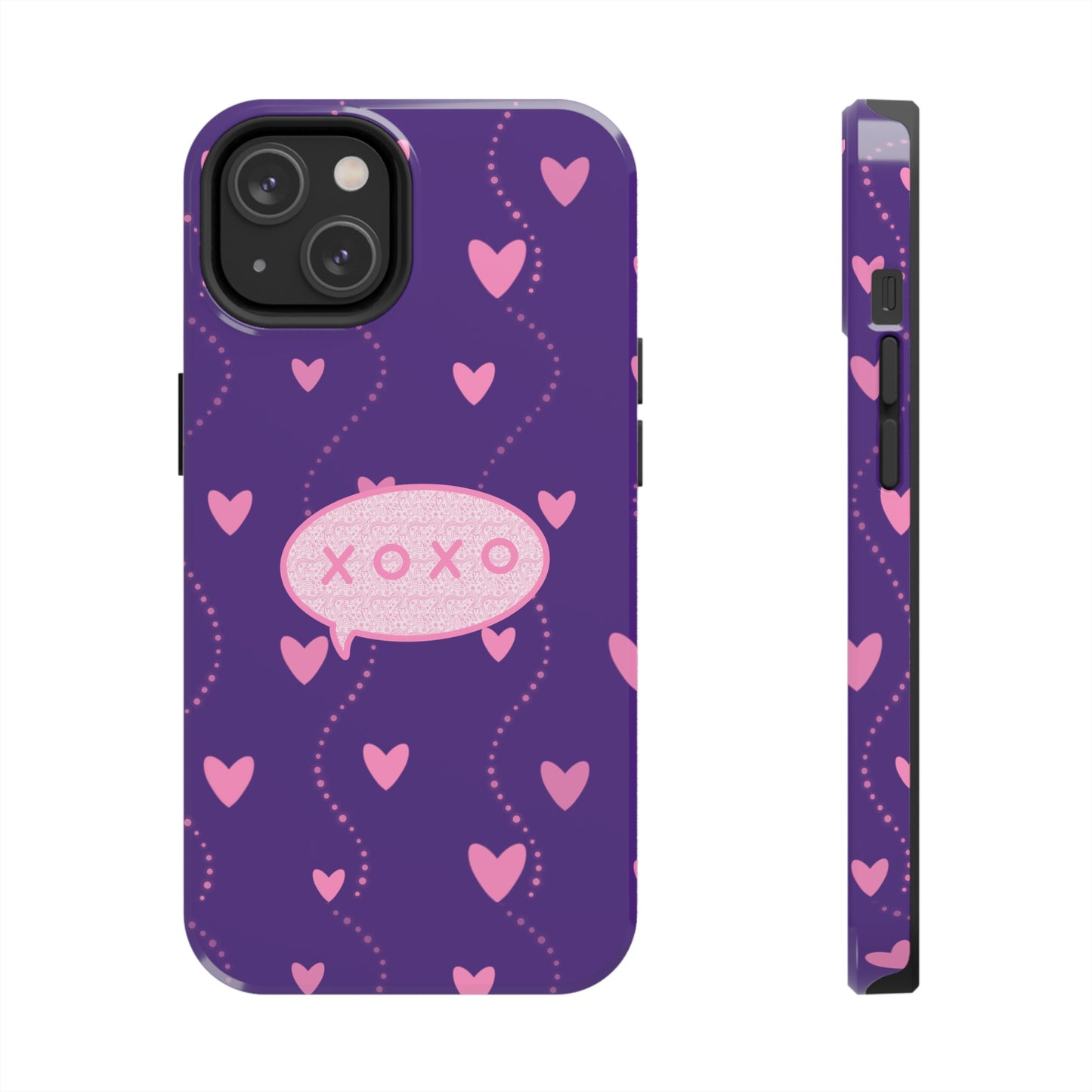 XOXO Pink Heart Phone Case (iPhone)