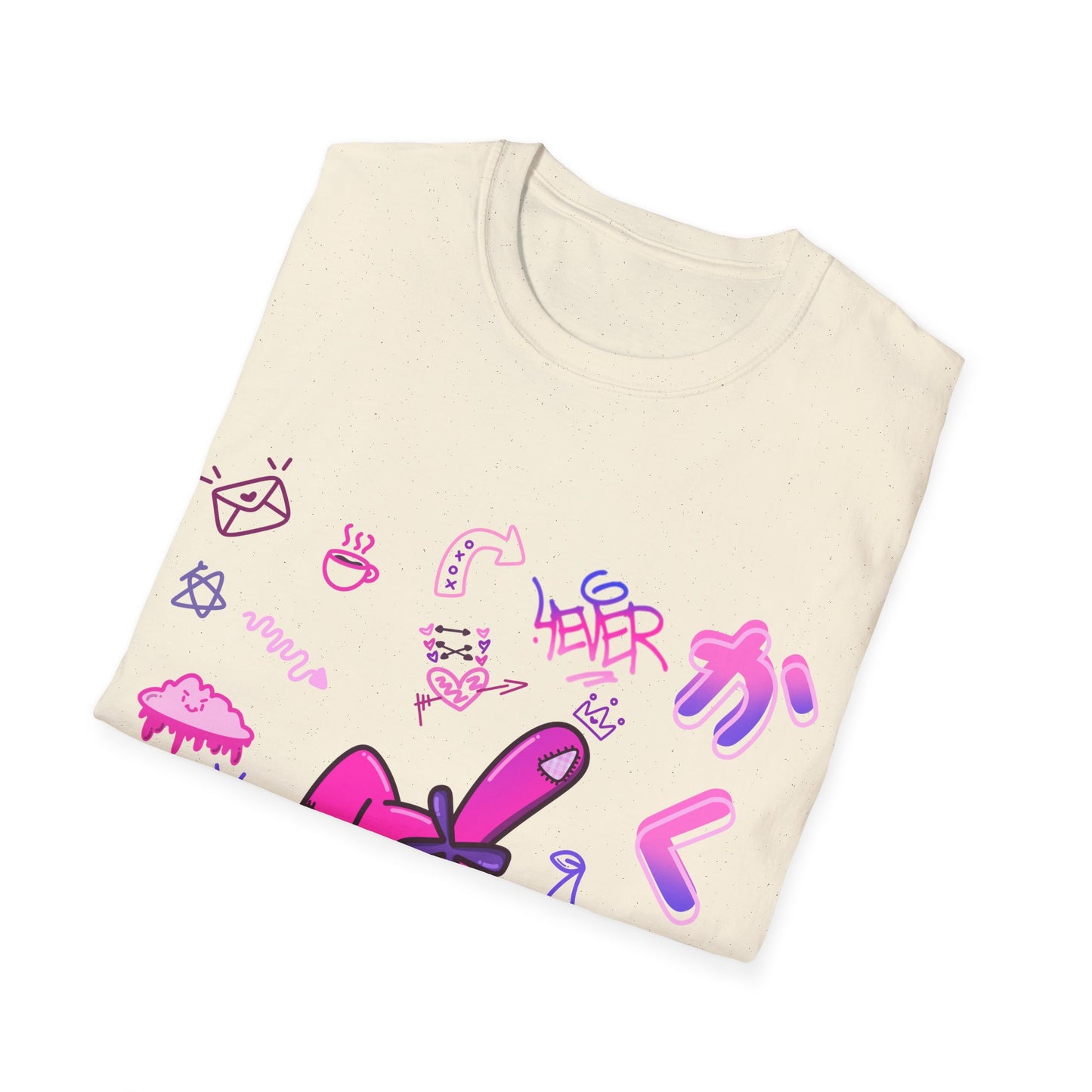 Hot Pink Harajuku X Bunny T Shirt