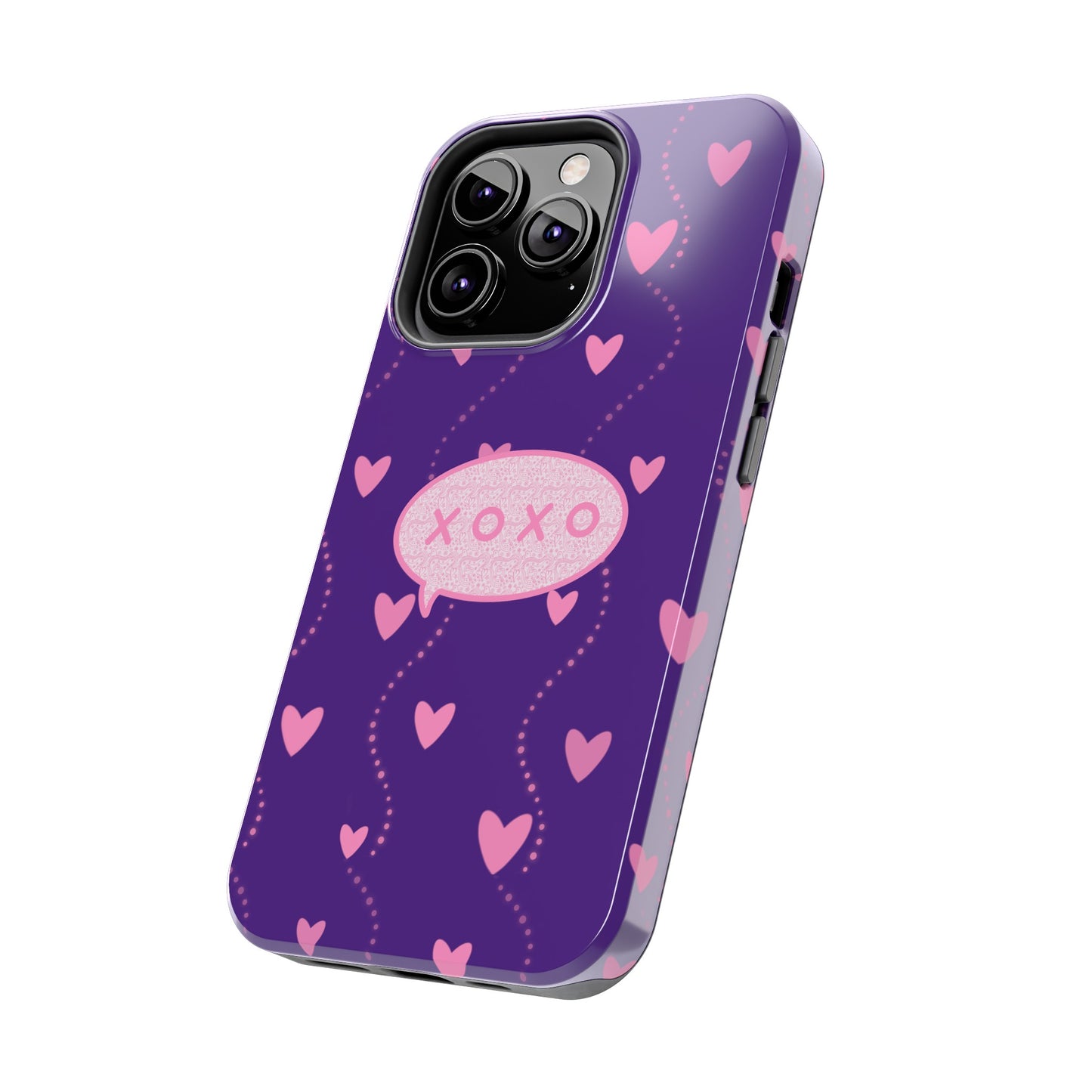 XOXO Pink Heart Phone Case (iPhone)