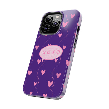 XOXO Pink Heart Phone Case (iPhone)