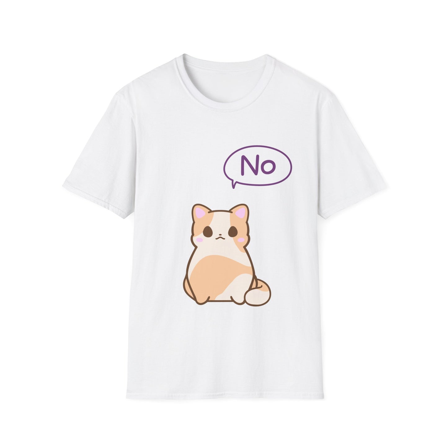 Silly Cat Saying No T Shirt