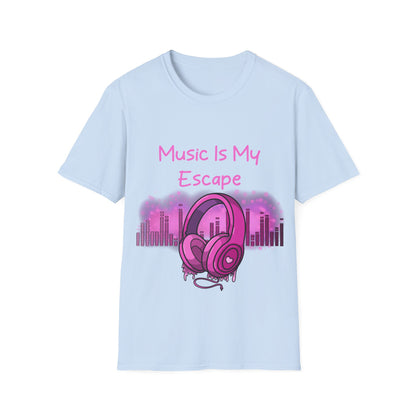 Music Is My Escape Pink Aesthetic T Shirt