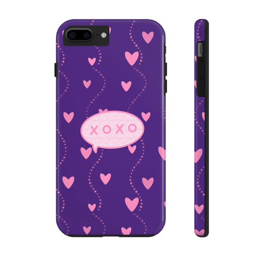 XOXO Pink Heart Phone Case (iPhone)