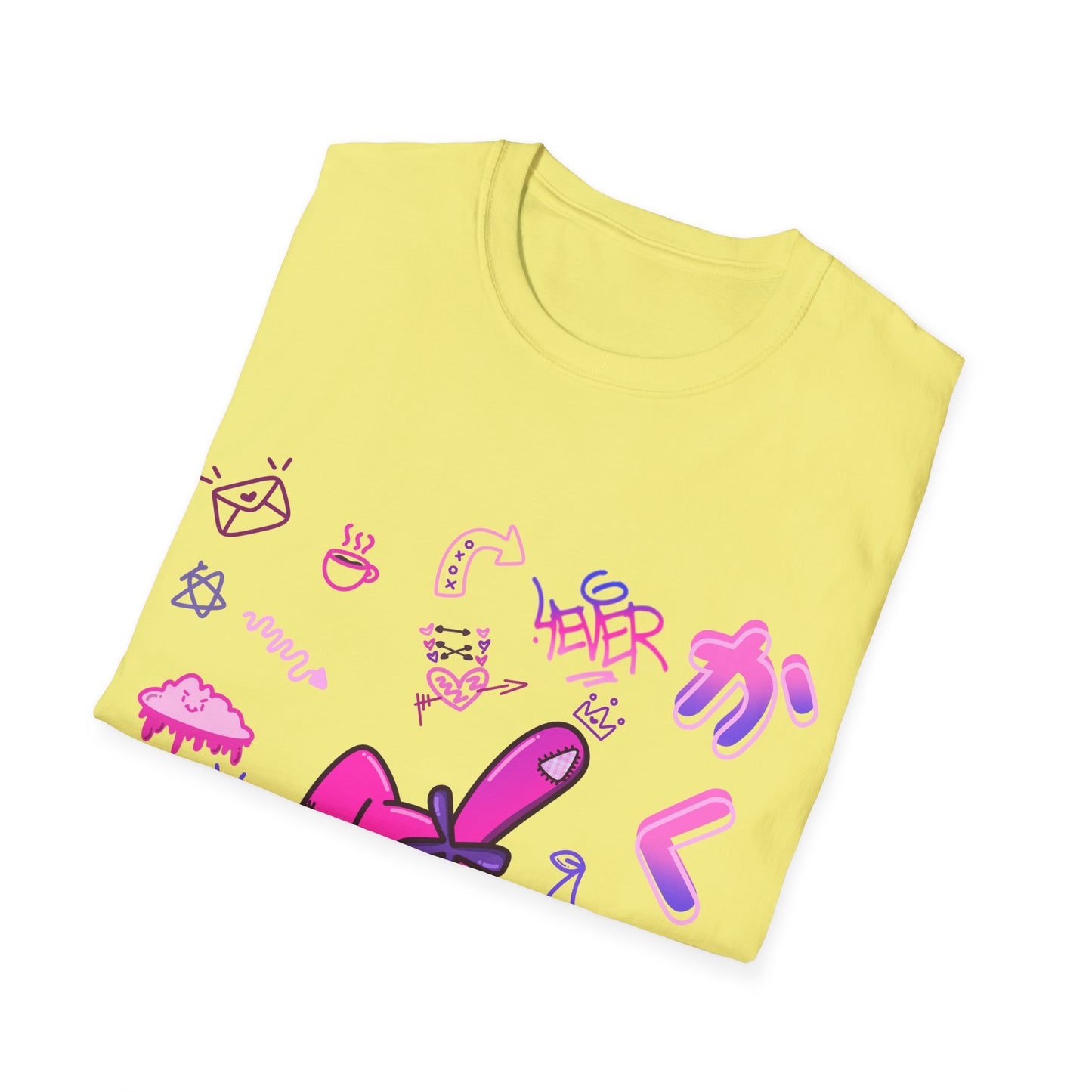 Hot Pink Harajuku X Bunny T Shirt