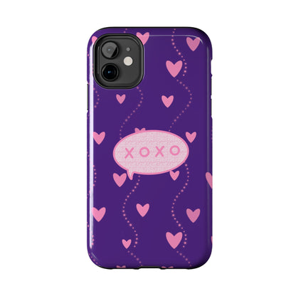 XOXO Pink Heart Phone Case (iPhone)