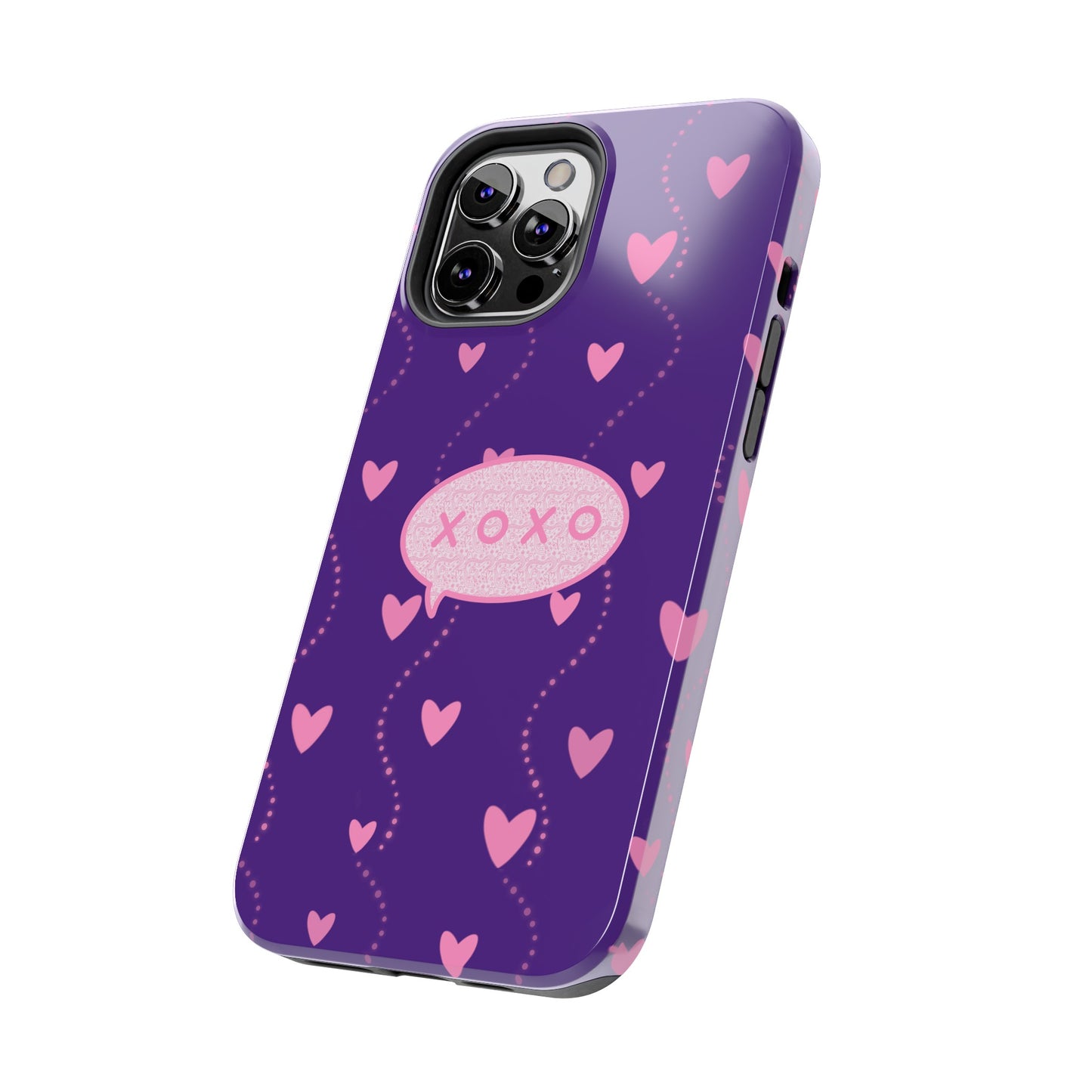 XOXO Pink Heart Phone Case (iPhone)