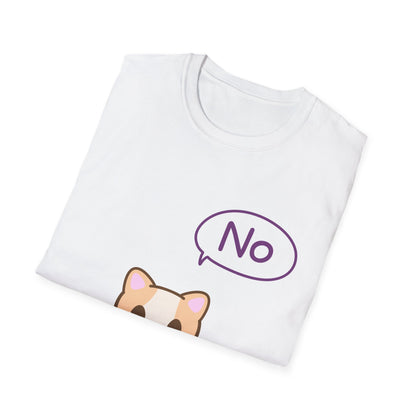 Silly Cat Saying No T Shirt