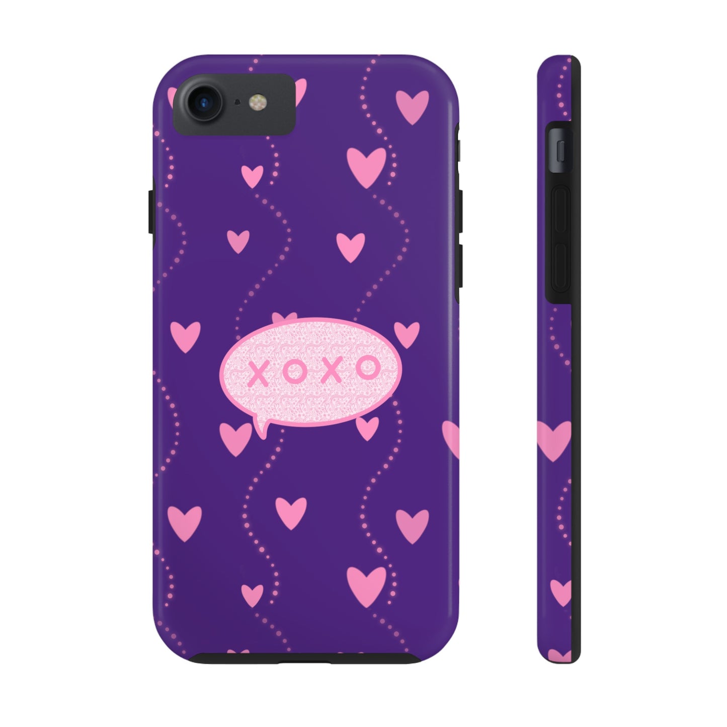 XOXO Pink Heart Phone Case (iPhone)