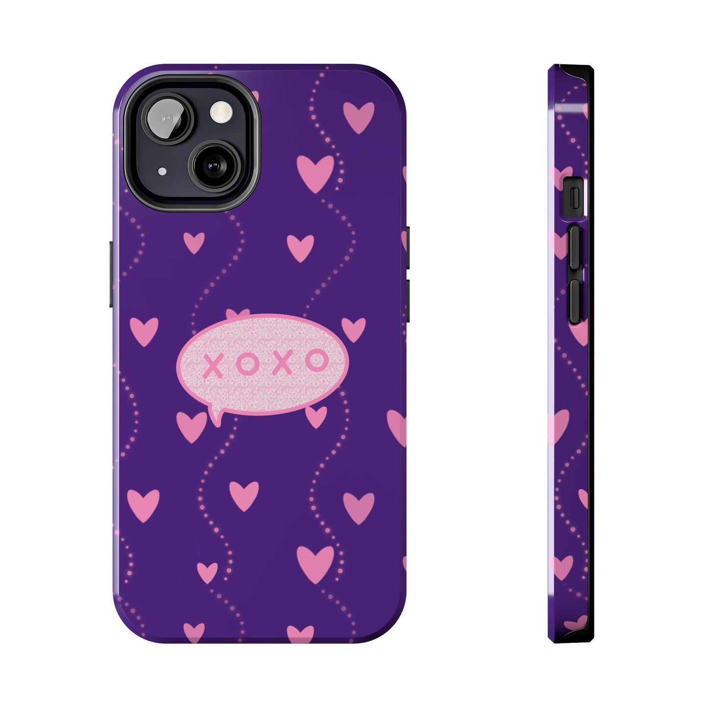 XOXO Pink Heart Phone Case (iPhone)