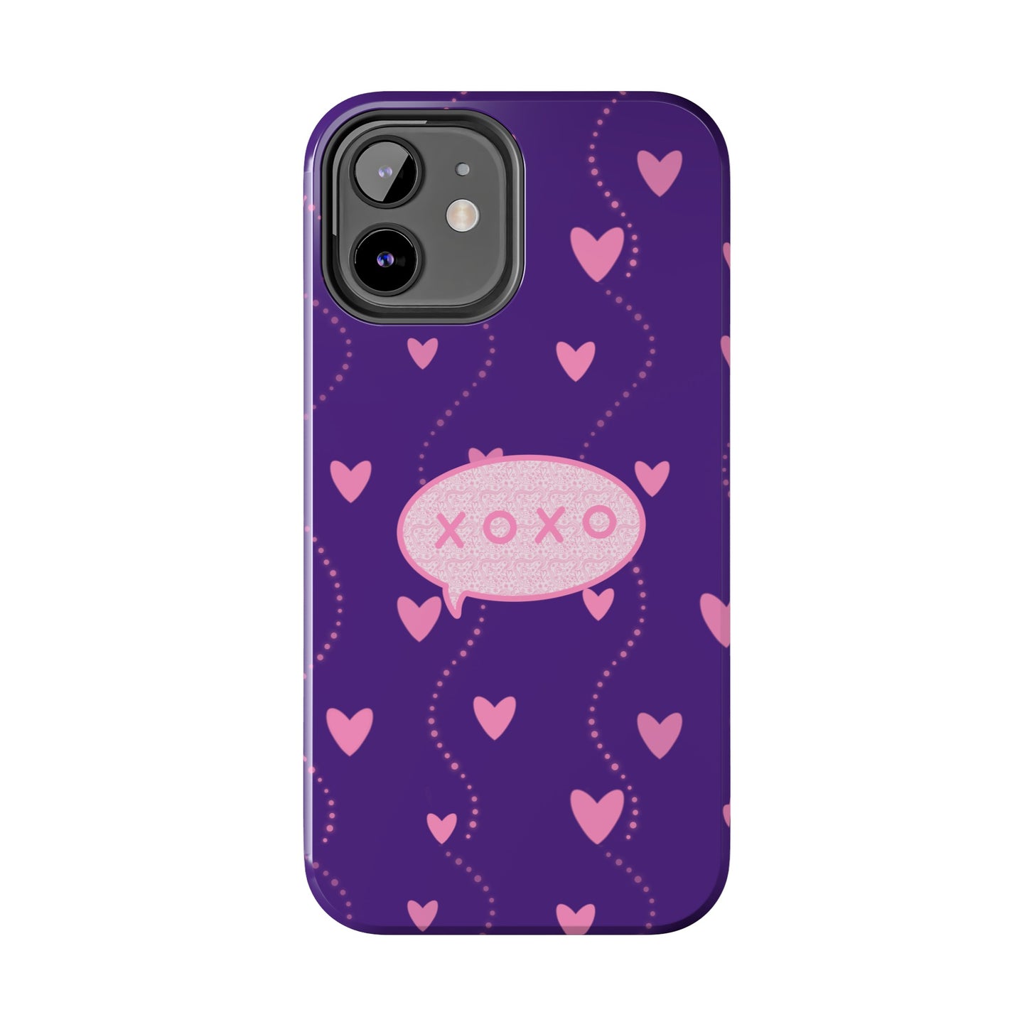 XOXO Pink Heart Phone Case (iPhone)