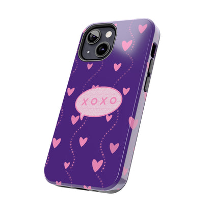 XOXO Pink Heart Phone Case (iPhone)