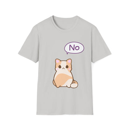 Silly Cat Saying No T Shirt