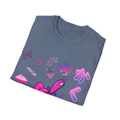 Hot Pink Harajuku X Bunny T Shirt