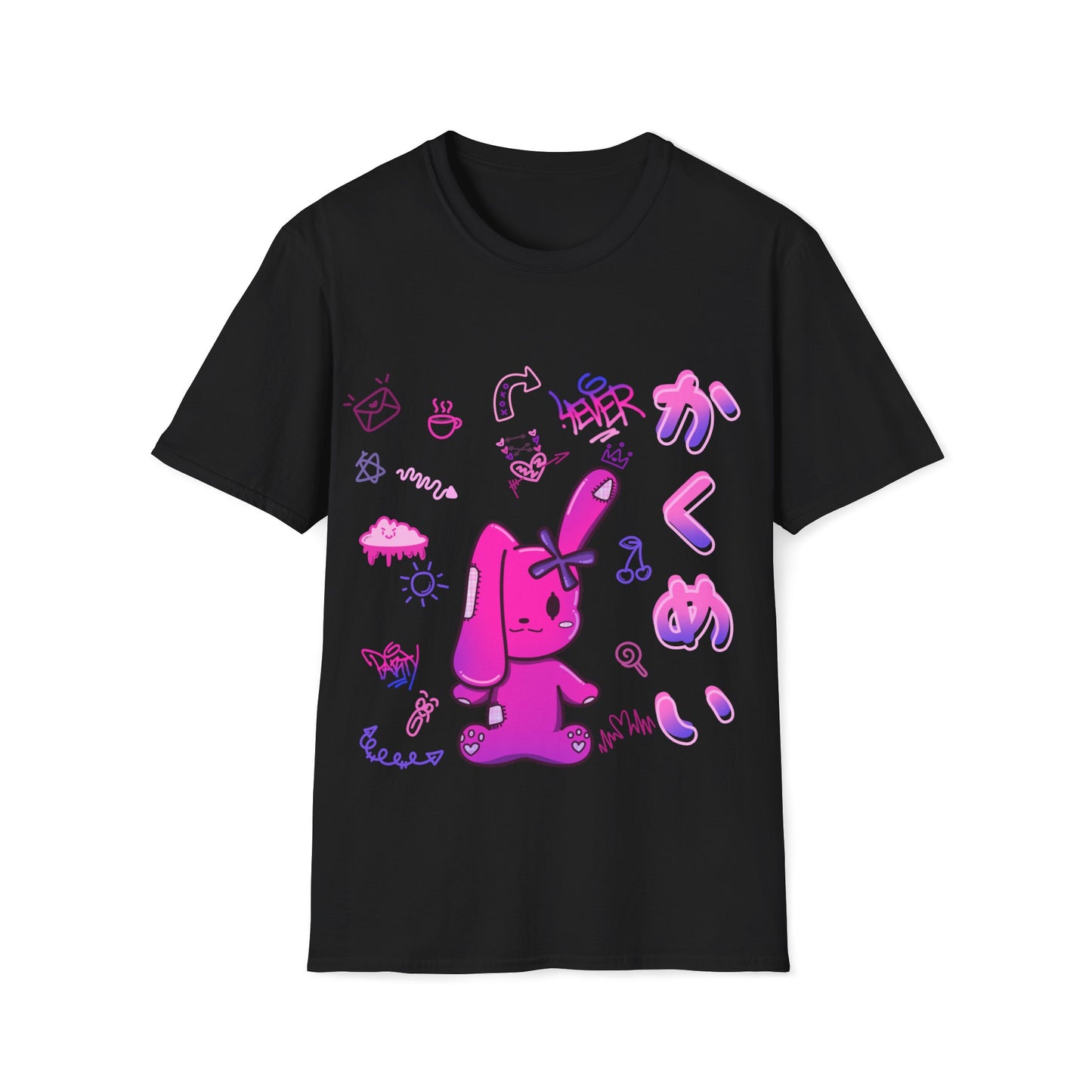 Hot Pink Harajuku X Bunny T Shirt