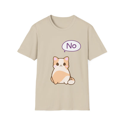 Silly Cat Saying No T Shirt