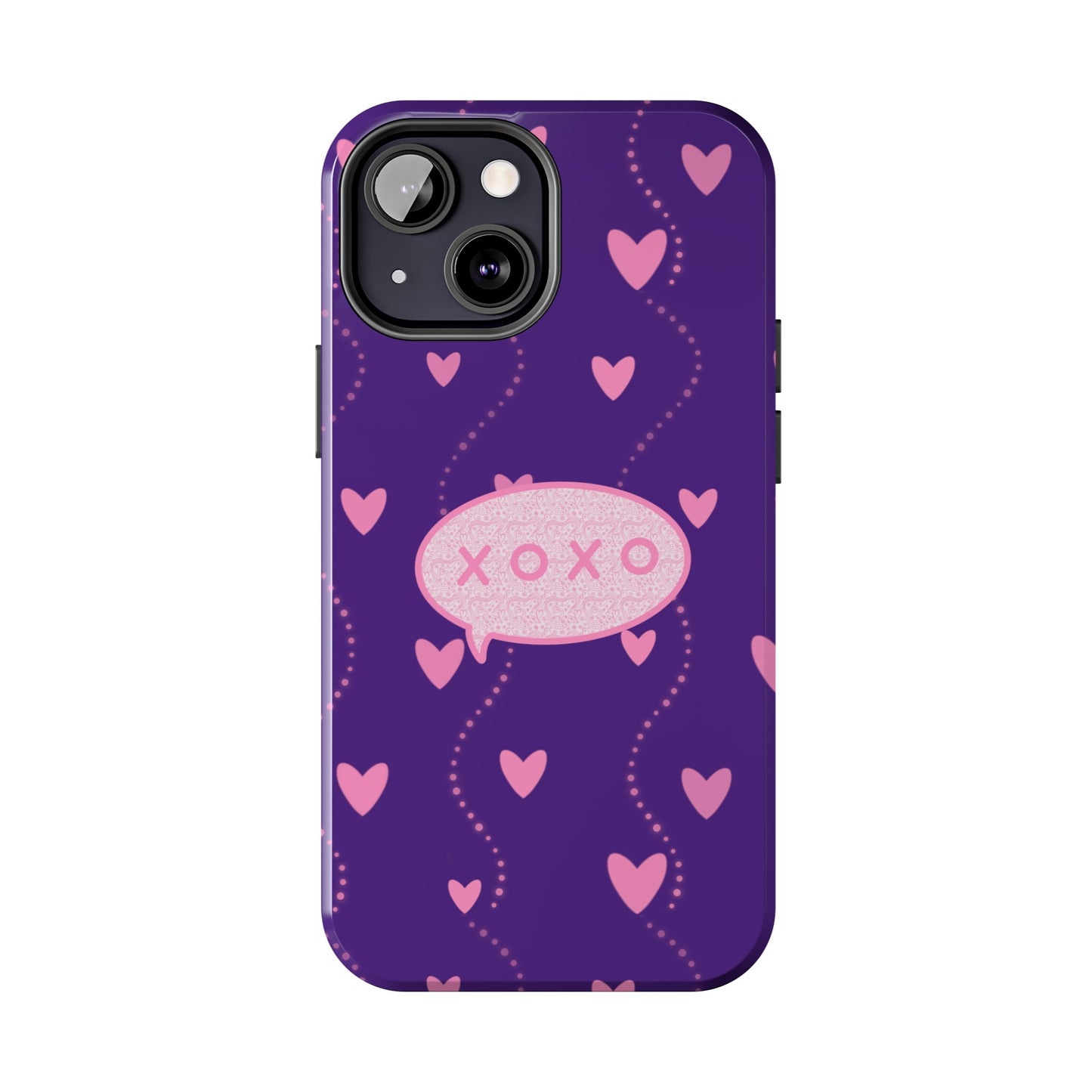 XOXO Pink Heart Phone Case (iPhone)