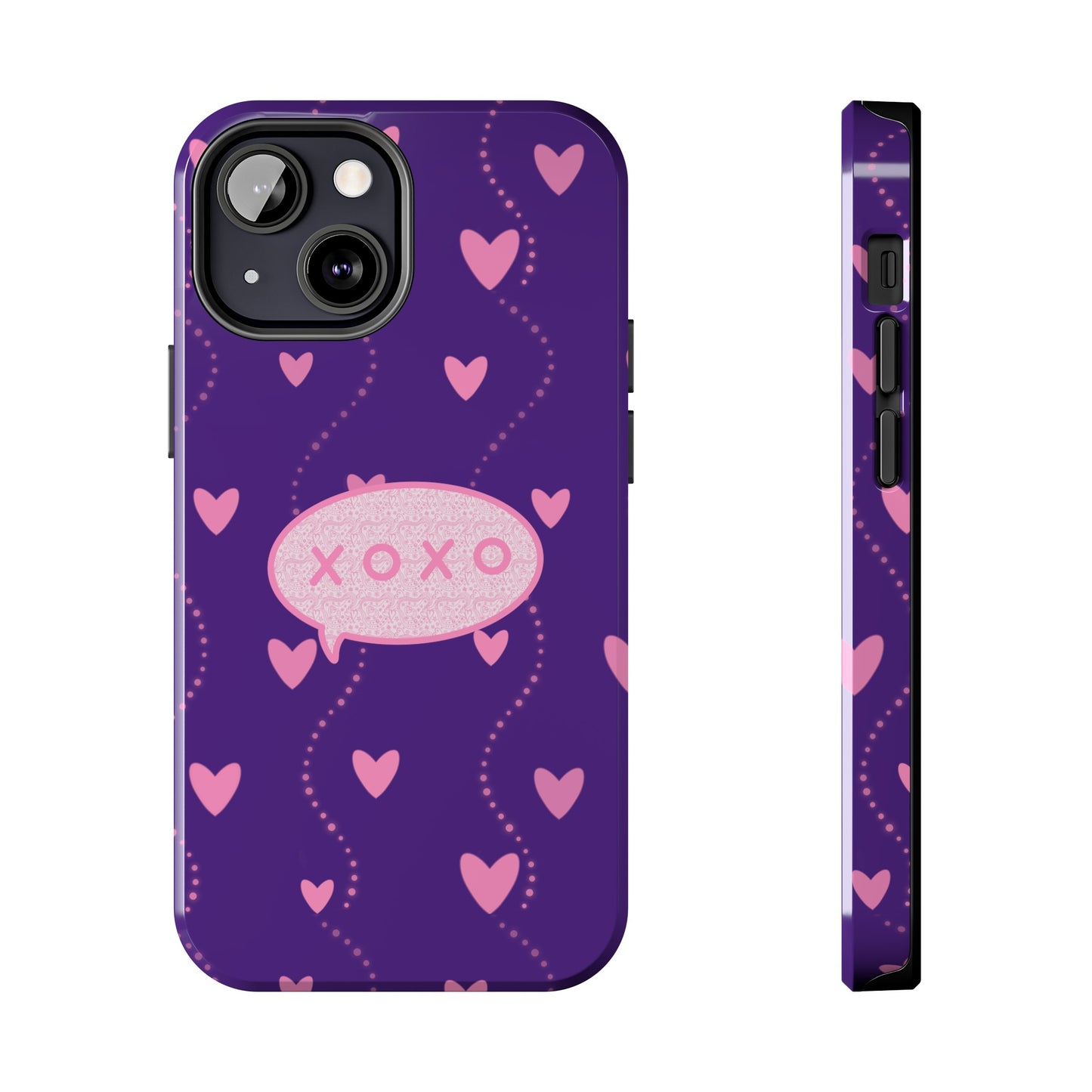 XOXO Pink Heart Phone Case (iPhone)