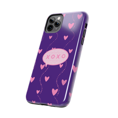 XOXO Pink Heart Phone Case (iPhone)