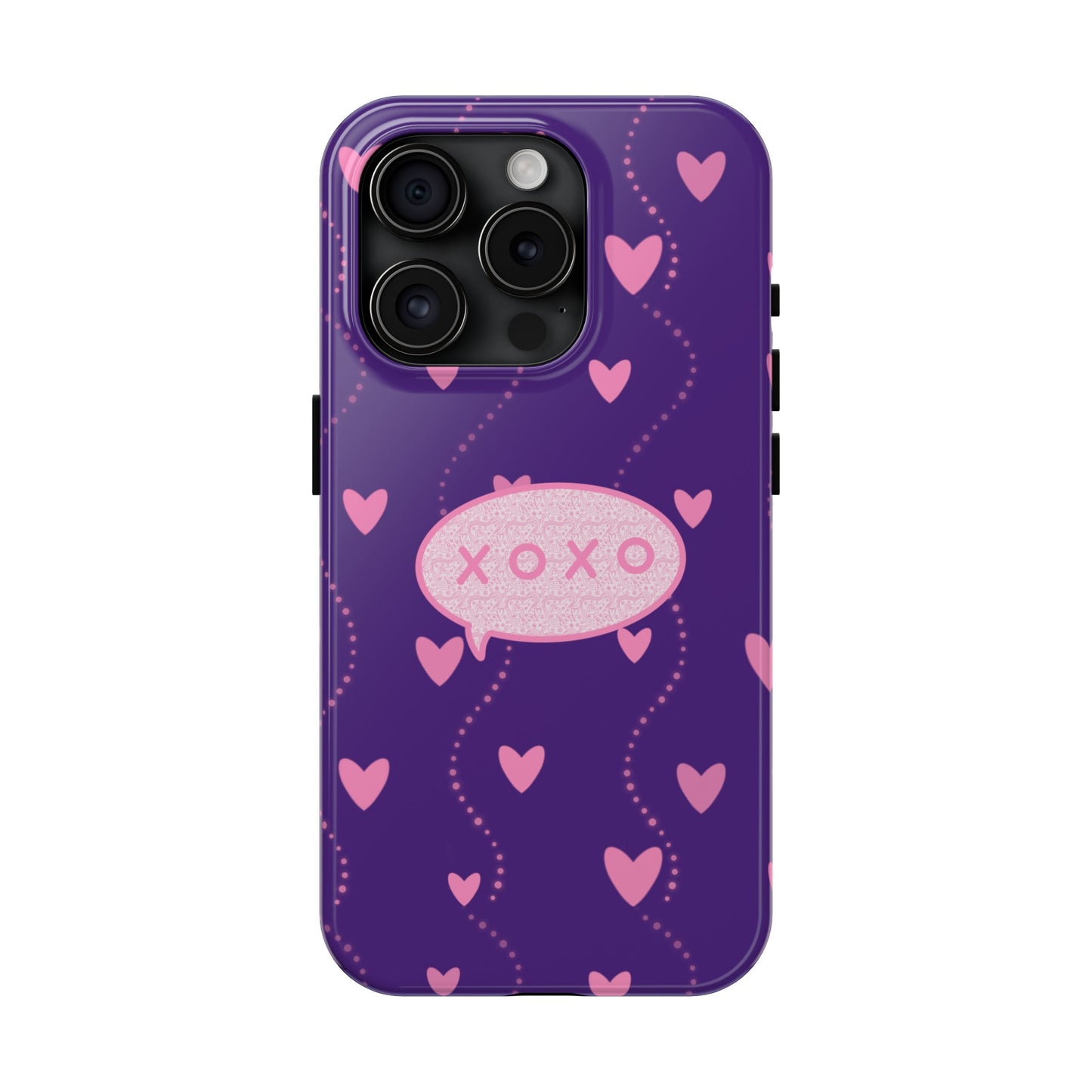 XOXO Pink Heart Phone Case (iPhone)