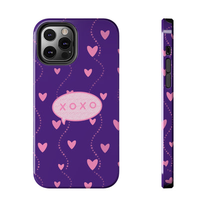 XOXO Pink Heart Phone Case (iPhone)