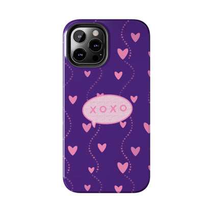 XOXO Pink Heart Phone Case (iPhone)