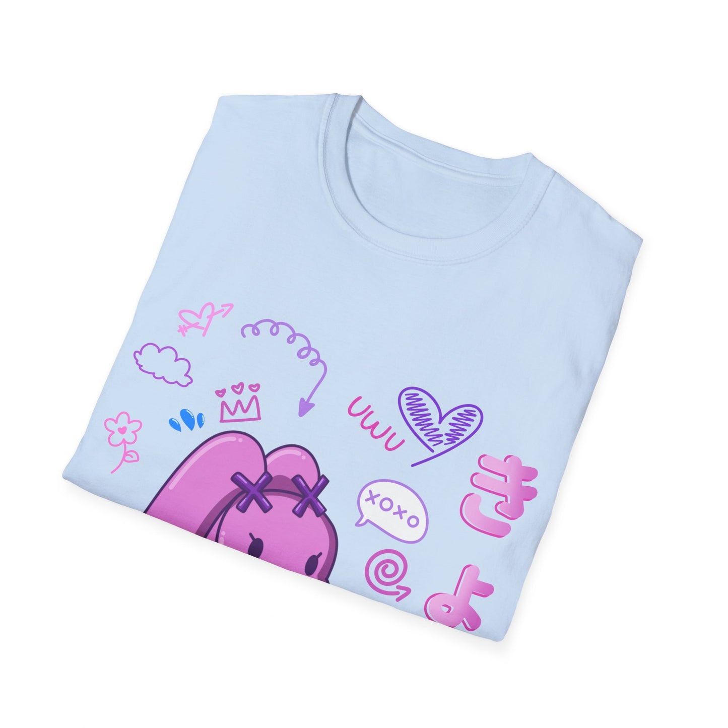 Harajuku Pink Graffiti X Bunny T Shirt