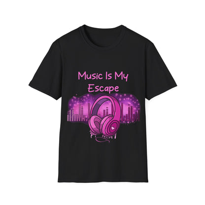 Music Is My Escape Pink Aesthetic T Shirt