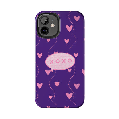 XOXO Pink Heart Phone Case (iPhone)